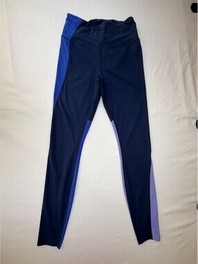 Avia Men's Leggings AV108769 Compression Athletic Colorblock Pull On Size S Blue